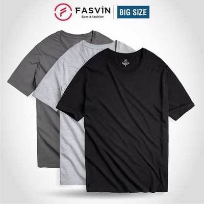 Áo thun nam BIG SIZE Fasvin TS22170.HN vải cotton mềm mại co giãn thoải mái
