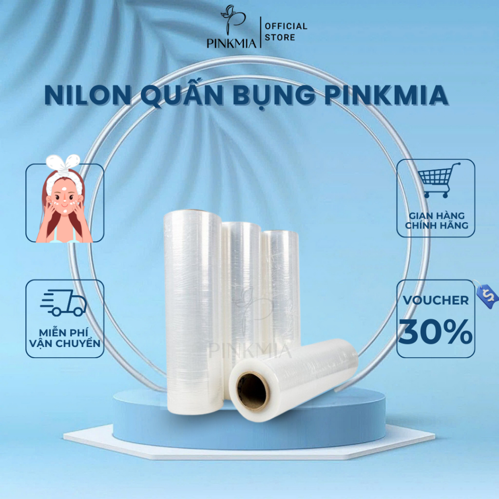 Nilon Quấn Bụng Pinkmia Giảm Béo, Ủ Trắng, Ủ Tee Chuyên Dùng Trong Spa, Thẩm Mỹ Viện