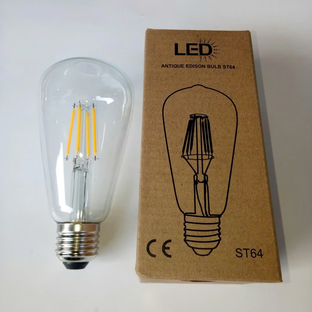 Đèn led Edison ST64, BÓNG ĐÈN LED TRANG TRÍ giả sợi đốt
