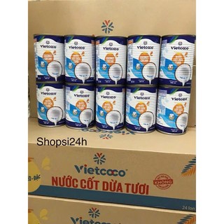  Gía sỉ 1 thùng - Nước cốt dừa tươi Vietcoco lon 400ml  160ml - Đăc sản Bến Tre Hoàn toàn tự nhiên 