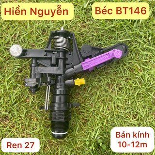  Béc BT146 béc tưới cây phun mưa gắn ống 27 có 2 vòi phun xoay 360 độ chỉnh góc tùy chọn 