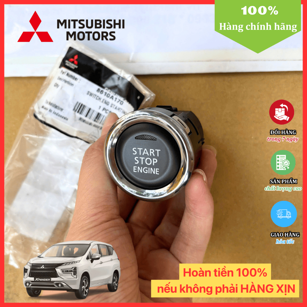 Công tắc Start Stop, Nút bấm ấn khởi động động cơ xe Mitsubishi Xpander | 8610A170