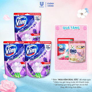 [LIVE] Bộ 3 Combo 5 Viên Treo Vệ Sinh Bồn Cầu Vim Power 5 | Sạch Thơm Đến 300 Lần Xả (55g/viên) Hương Lavender