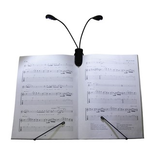 Đèn đọc sách mini V1 2 râu, 4 LED điều chỉnh độ sáng, kẹp linh hoạt, pin AAA/USB