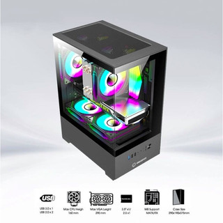 Vỏ Case COOLERPLUS EX32 BLACK (Lựa chọn Fan)