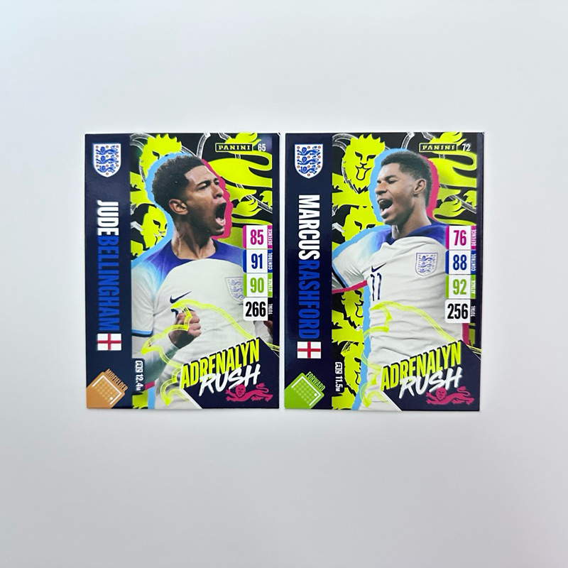 [Combo] Thẻ bóng đá Jube Bellingham/ Marcus Rashford - Tuyển Anh - Panini 2024
