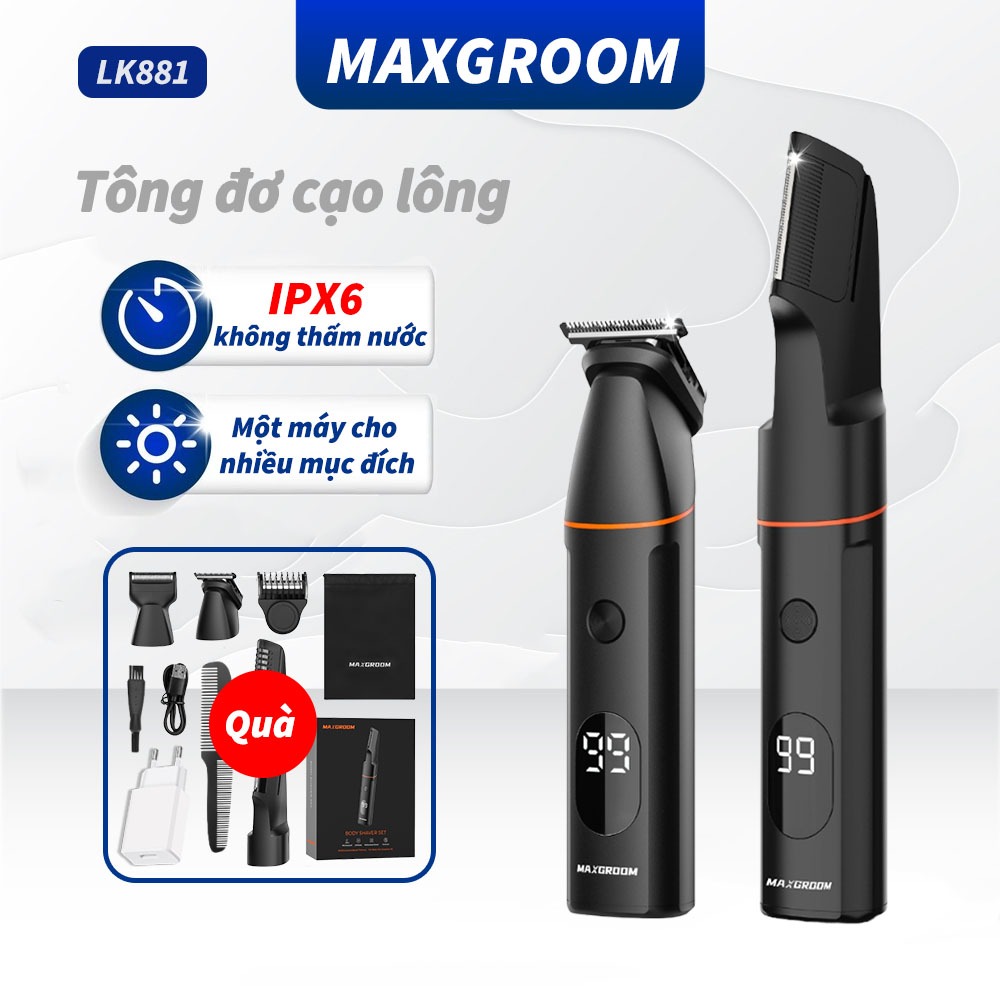 MAXGROOM Máy cạo râu nam đa Năng điện 4 in 1,máy tỉa lông mũi,tông đơ cạo lông nách vùng kín LK881