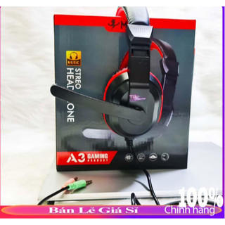  Tai nghe chụp tai máy tính GAMING A3 có mic đàm thoại headphone chơi game trên laptop pc giá rẻ chất lượng cao 