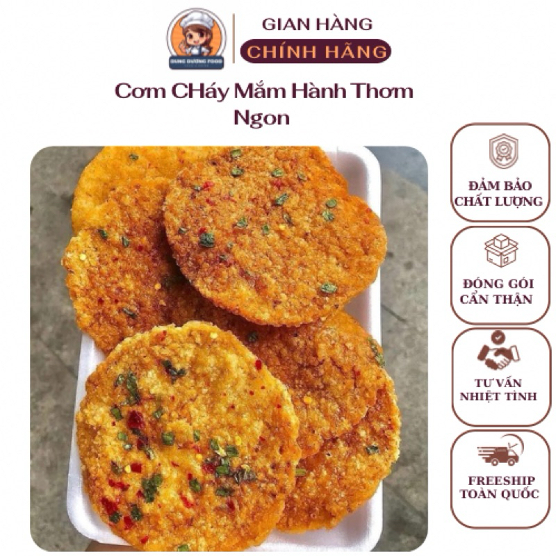 Combo 10 gói cơm cháy chiên mắm, cơm cháy mắm hành đồ ăn vặt DUNG DƯƠNG FOOD
