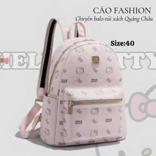 balo học sinh,sinh viên size 40 đựng thoải mái sách vở a4 mấy tính nhỏ,ipad. balo in hình HELLO KITTY hottrend TT901