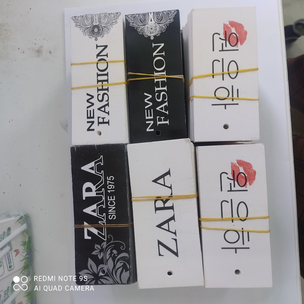 combo 100c  mác giấy, tag mác quần áo