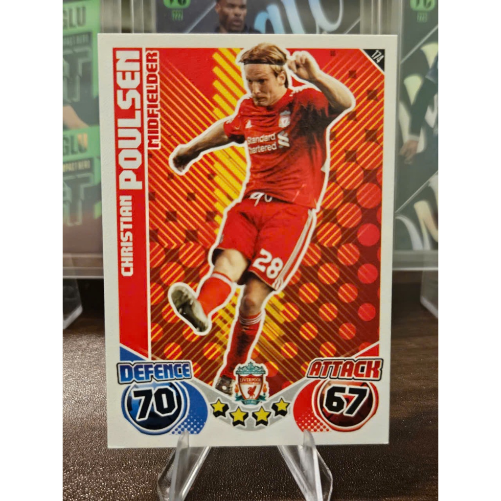 Thẻ Christian Poulsen Topps Match Attax 2010/2011 (Liverpool) (10/11)