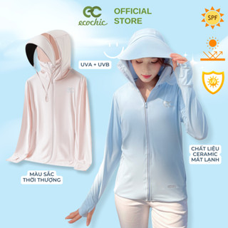 Áo Chống Nắng ECOCHIC Chất Liệu Cao Cấp Chống Tia UV UPF50+ Co Giãn Thoáng Mát Mỏng Nhẹ New B041
