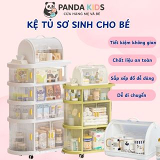 Tủ đựng đồ cho trẻ sơ sinh gấp gọn, kệ đồ bảo quản đồ cho bé có bánh xe di chuyển dễ dàng