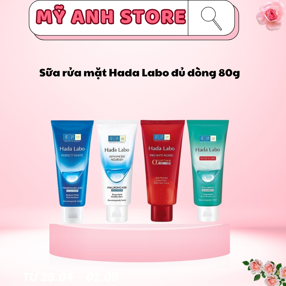 Sữa rửa mặt Hada Labo đủ dòng 80g
