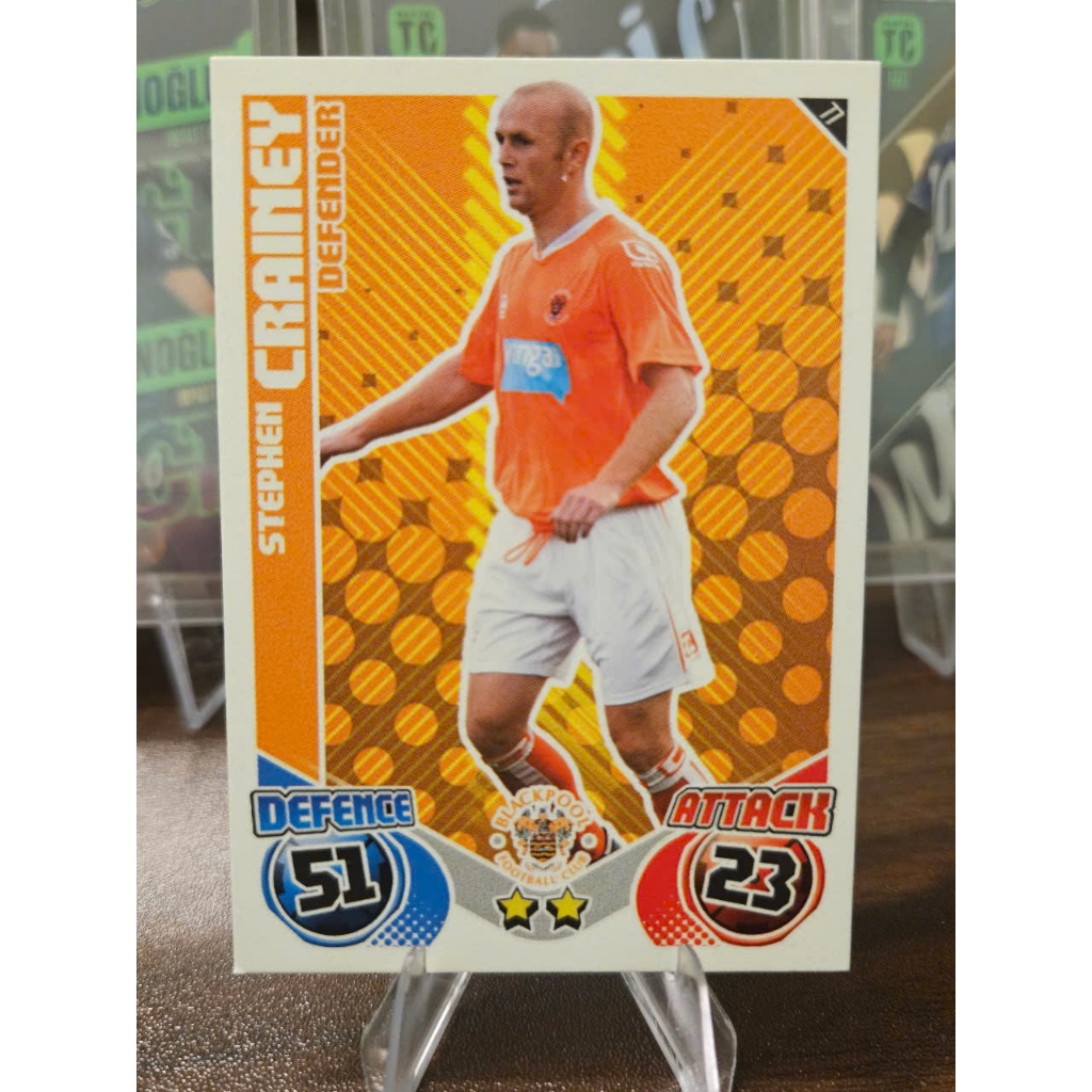 Thẻ Stephen Crainey Topps Match Attax 2010/2011 (Blackpool) (10/11)