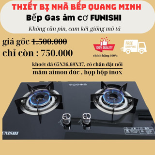  Bếp ga Âm cơ  FUNISHI. mâm hợp kim aitimon đúc khuyên khối khay inox  . bảo hành 24 tháng 