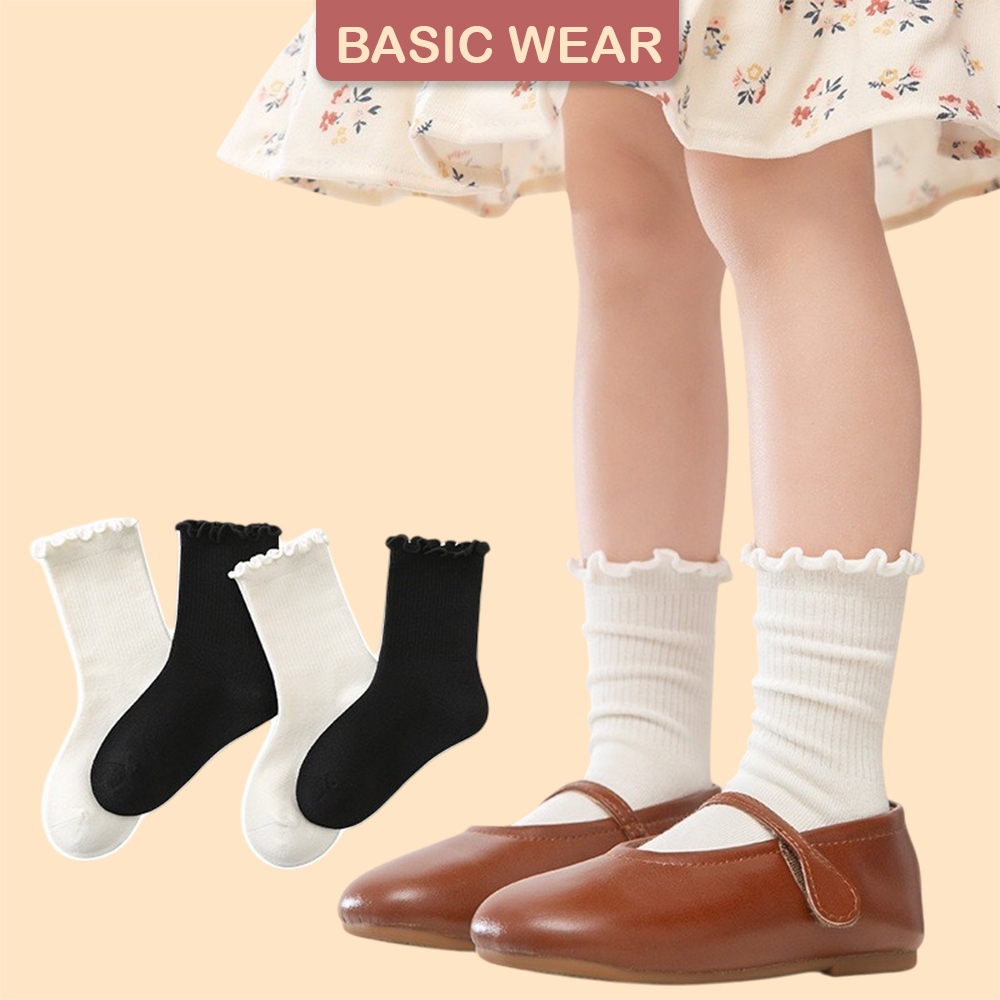 Tất Cổ Cao Viền Bèo Công Chúa Bé Gái 1-12 tuổi Phong Cách Hàn Quốc Te189