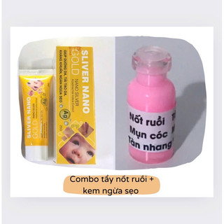 Com bo tẩy nốt ruồi + kem mờ sẹo