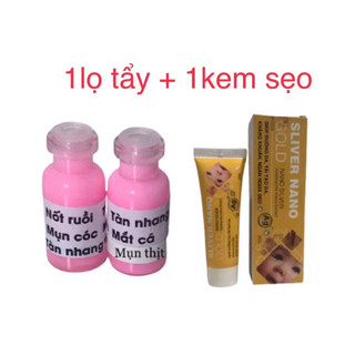 Com bo tẩy nốt ruồi + kem mờ sẹo