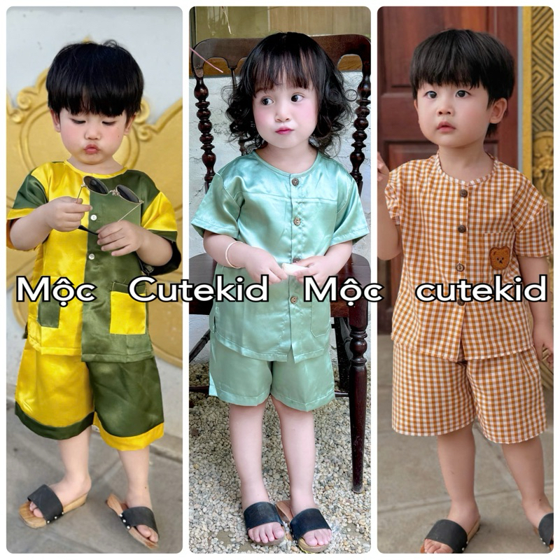 (7-35kg) bà ba đùi cho bé trai bé gái, bộ đồ cộc cho bé mặc nhà, set đồ đùi đi chơi cho bé