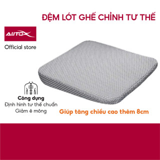 Đệm lót ghế ô tô tăng chiều cao AutoX cao 8 cm thiết kế chiều dốc chỉnh tư thế ngồi chuẩn