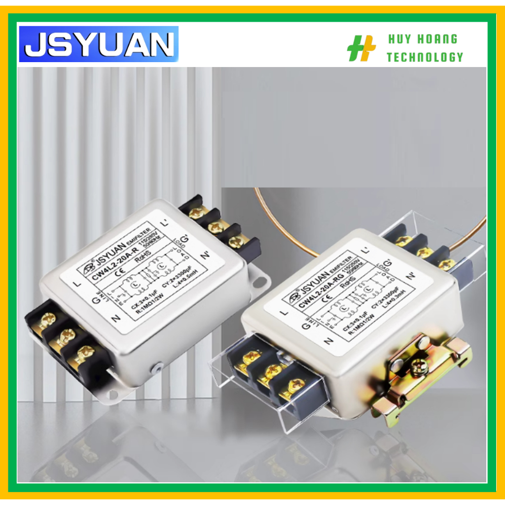 Bộ lọc nguồn 1 pha AC 10A/20A/30A CW4L2-R/RG