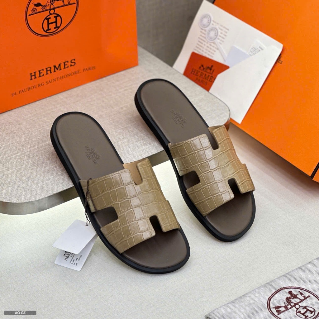 Dép Quai Ngang Nam Nữ HM Izmir Bản Da Thập Epsom Hàng Cao Cấp