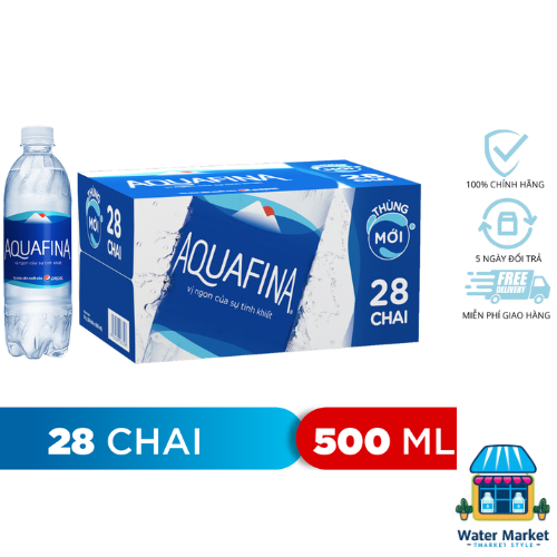 Thùng 28 Chai Nước suối tinh khiết Aquafina (500ml/chai)