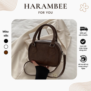 Túi Xách Nữ Đeo Chéo Đeo Vai Vai Cầm Tay Kèm Móc Khóa Gấu Bông Cute Quảng Châu Harambee HR05