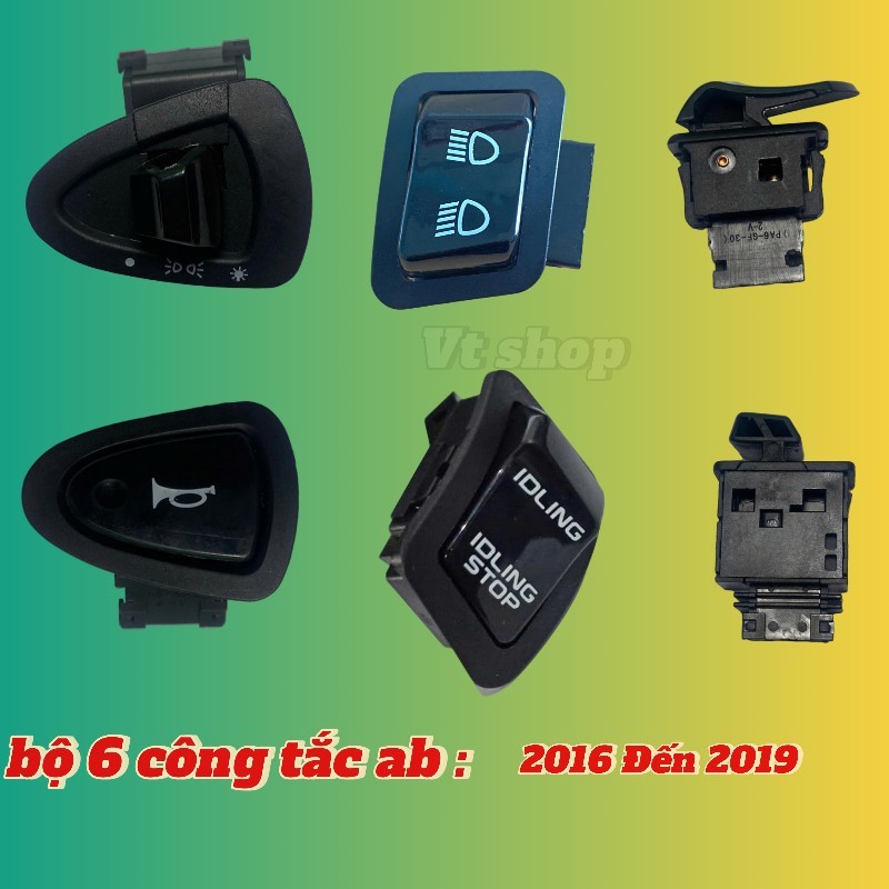 bộ nút công tắc xe máy honda: ab thái ab, vision, lead, click, pcx,sh, Wave. Chú ý nút đề smartkey