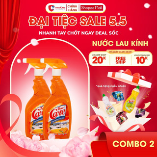  Combo 2 chai Nước lau bếp True Care 580ml tinh dầu cam sạch dầu mỡ đuổi côn trùng khử mùi tanh 