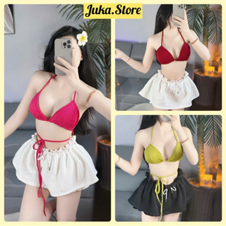 Áo Bikini lẻ 2 mảnh có dây cột đi biển mùa hè nhiều màu sắc Juka.Store