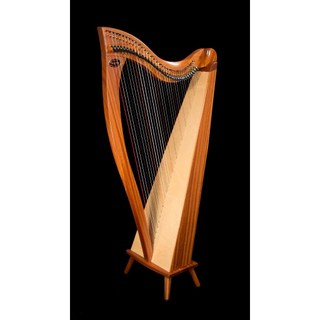 Đàn hạc 19 dây gỗ GỤ Mahogany tặng túi và cây chỉnh dây khăn lau tab dây dự phòng Miếng rửa chén sợi cước 3M Scot ENG120
