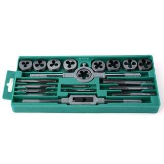 Bộ taro 20PCS thép HSS, taro ren trong/ngoài ống kim loại, dụng cụ cơ khí cao cấp