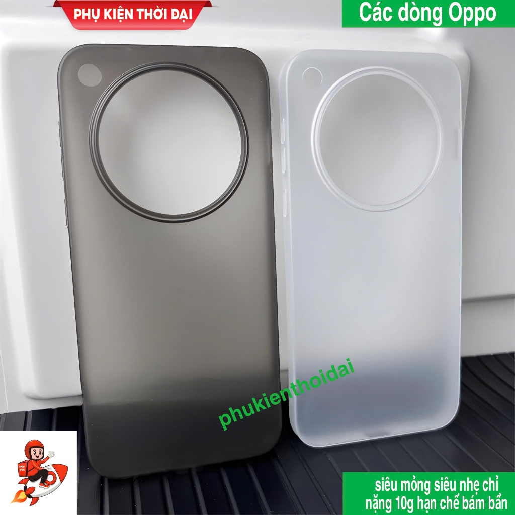 Ốp lưng Oppo Find X8 Ultra / X8 Pro / X8 / X7 Ultra siêu mỏng nhẹ nhựa PP hạn chế bám bẩn