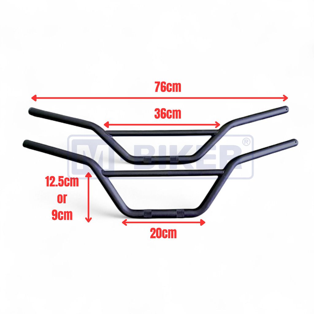 Tay Lái Ghi Đông Tăng Chiều Cao Xe Máy Motor Classic Scambler Tracker Có Thanh Giằng