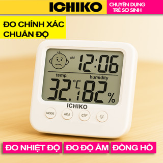 Nhiệt Ẩm Kế Điện Tử ICHIKO Đo Nhiệt Độ Và Độ Ẩm Phòng Ngủ Cho Bé