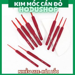 Kim móc len cán đỏ loại 1 handmade 2-6mm - HODUSHOP
