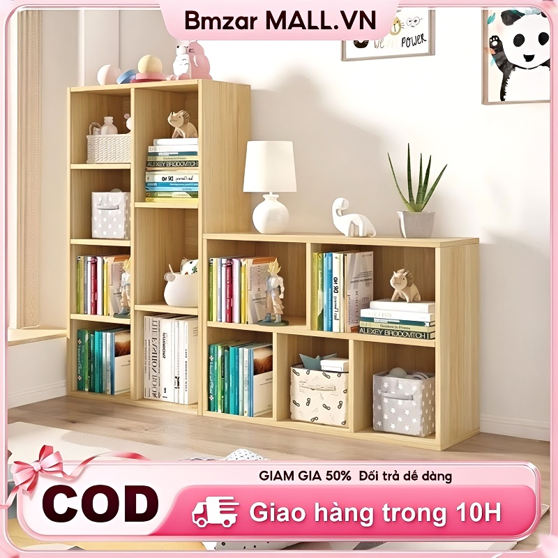 Tủ sách đơn giản，kệ đồ có thể kết hợp tự do，tủ đựng đồ dạng ô，tủ lưu trữ gỗ lắp ráp đơn | BigBuy360 - bigbuy360.vn