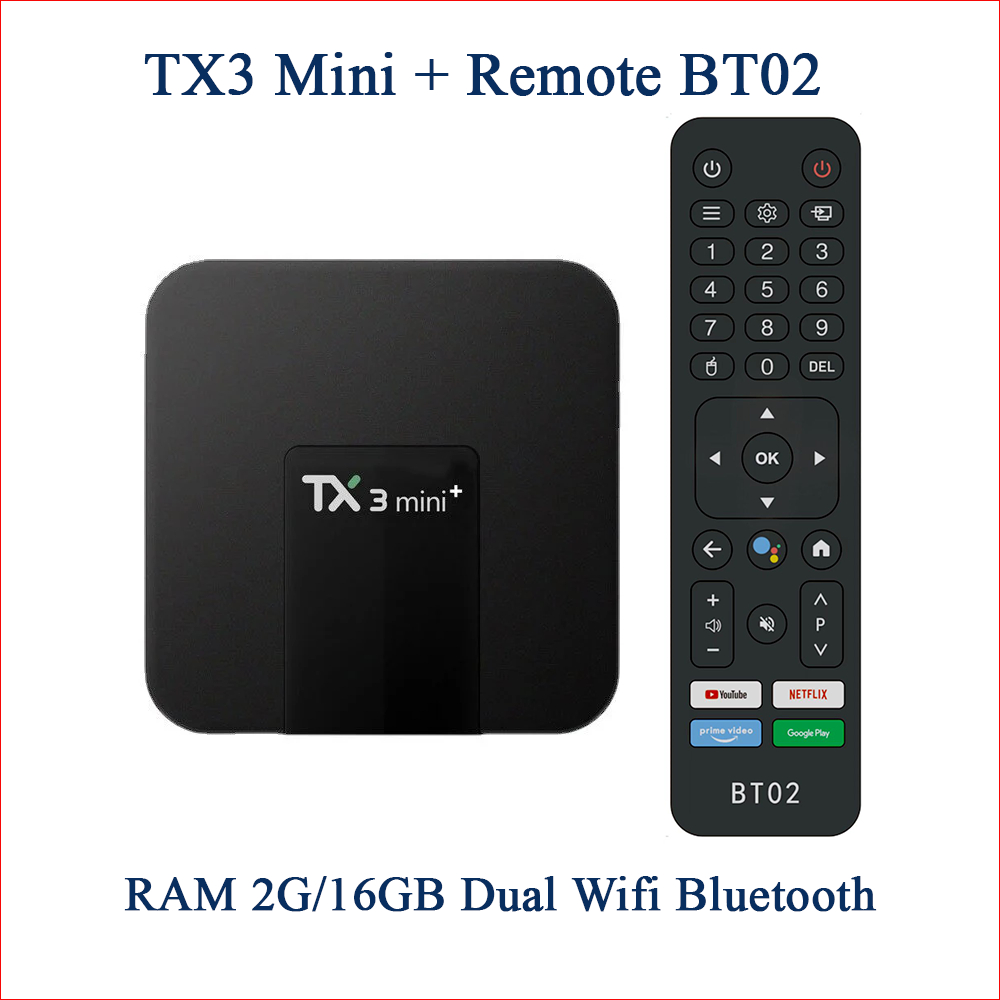 Android TV Box TX3 mini Plus 2022 Dual Wifi Bluetooth - Android 11, Amlogic S905W2 RAM 2G