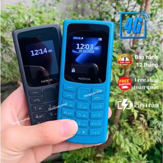 Điện thoại bàn phím Nokia 105 2021  4G 2 sim 2 sóng chuẩn theo quy định . Máy mới nguyên hộp bảo hành 12 tháng 