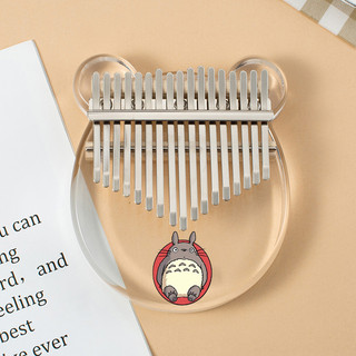 Đàn kalimba gỗ giá rẻ GOGOM 17 phím TOTORO hoạt hình anime tặng Giấy dán miếng dán đánh dấu trang trí đàn kalimba