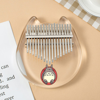 Đàn kalimba gỗ giá rẻ GOGOM 17 phím TOTORO hoạt hình anime tặng Giấy dán miếng dán đánh dấu trang trí đàn kalimba