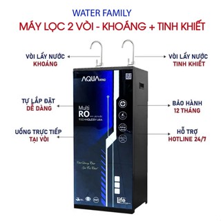 Máy Lọc Nước RO AQUA Có Vỏ Tủ 2 Vòi 4-11 Cấp Lọc (Nước uống và nấu ăn - không có chức năng làm nóng lạnh)