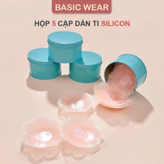 Miếng Dán Ngực Silicon Tàng Hình Dán Ti Siêu Dính Tái Sử Dụng Nhiều Lần ( hộp 5 đôi )
