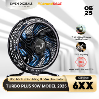 Quạt sàn Asia Turbo Plus- công suất 90W, 4 tốc độ gió - Hàng chính hãng