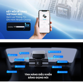 CAMERA HÀNH TRÌNH VIETMAP S720, CẢNH BÁO GIAO THÔNG VĨNH VIỄN, Tặng VIETMAP LIVE PRO, GHI HÌNH 4K,...