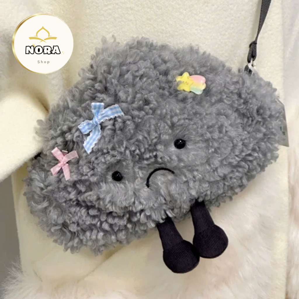 (Hàng Dư) Túi JELLYCAT Amuseables Storm Cloud Bag - Túi Đeo Chéo Đám Mây Bão JELLYCAT Dễ Thương Cute