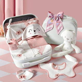 [ORDER 15 NGÀY] Tặng Bé "tuổi RẮN" Hộp Quà Đầy Tháng, Set Quà Trẻ Sơ Sinh, Set Đồ Tặng Mẹ và Bé, có hộp/ VALI